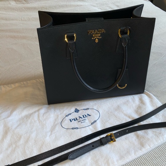 SOLD Prada Nero Saffiano Lux Black New Condition - Picture 4 of 16